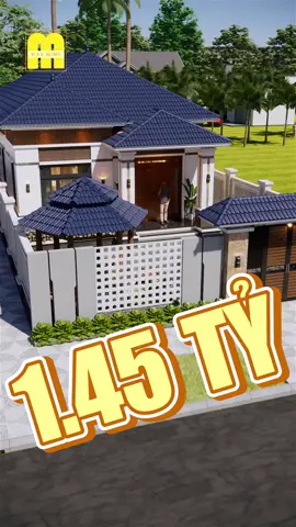 Mẫu nhà vườn mái Nhật nhỏ xinh có thêm chòi nghỉ #thicongtrongoi #thietkenhadep #phongthuy #nhamainhat #nhavuon 