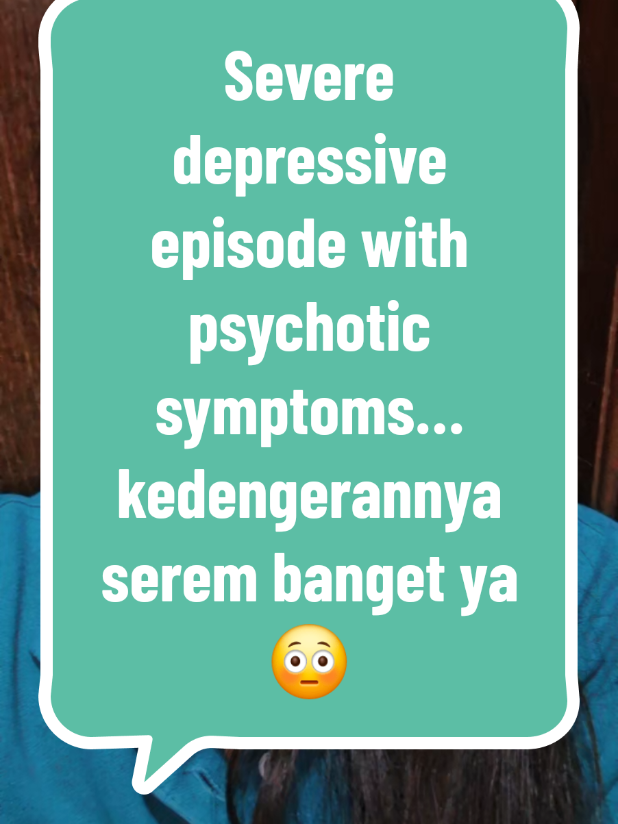 Membalas @99lastpage  Severe depressive episode with psychotic symptoms… kedengerannya serem banget ya 😳🧠” “Jadi gini: 👉 Severe depressive episode = depresi berat. Gejalanya bisa sangat parah: sedih mendalam, hilang energi, nggak ada motivasi, sampai muncul ide bunuh diri. 👉 Ditambah psychotic symptoms = muncul halusinasi atau delusi. Misalnya denger suara yang nggak ada, atau yakin banget hal buruk bakal terjadi padahal nggak nyata. Kombinasi ini artinya depresi yang dialami sudah sangat berat sampai mengganggu realita. Penanganannya biasanya: ✨ Obat antidepresan + antipsikotik. ✨ Kadang perlu rawat inap kalau risikonya tinggi. ✨ Terapi psikologis + support keluarga juga penting. Jadi diagnosis ini bukan akhir, tapi alarm kalau kamu butuh penanganan serius & intensif. Banyak orang bisa membaik dengan terapi yang tepat ✨.” “Ada yang juga pernah dengar istilah diagnosis psikiatri yang bikin kaget? Drop pertanyaanmu di komen 👇 Jangan lupa follow biar bahasan mental health makin gampang dipahami 🧠💙”