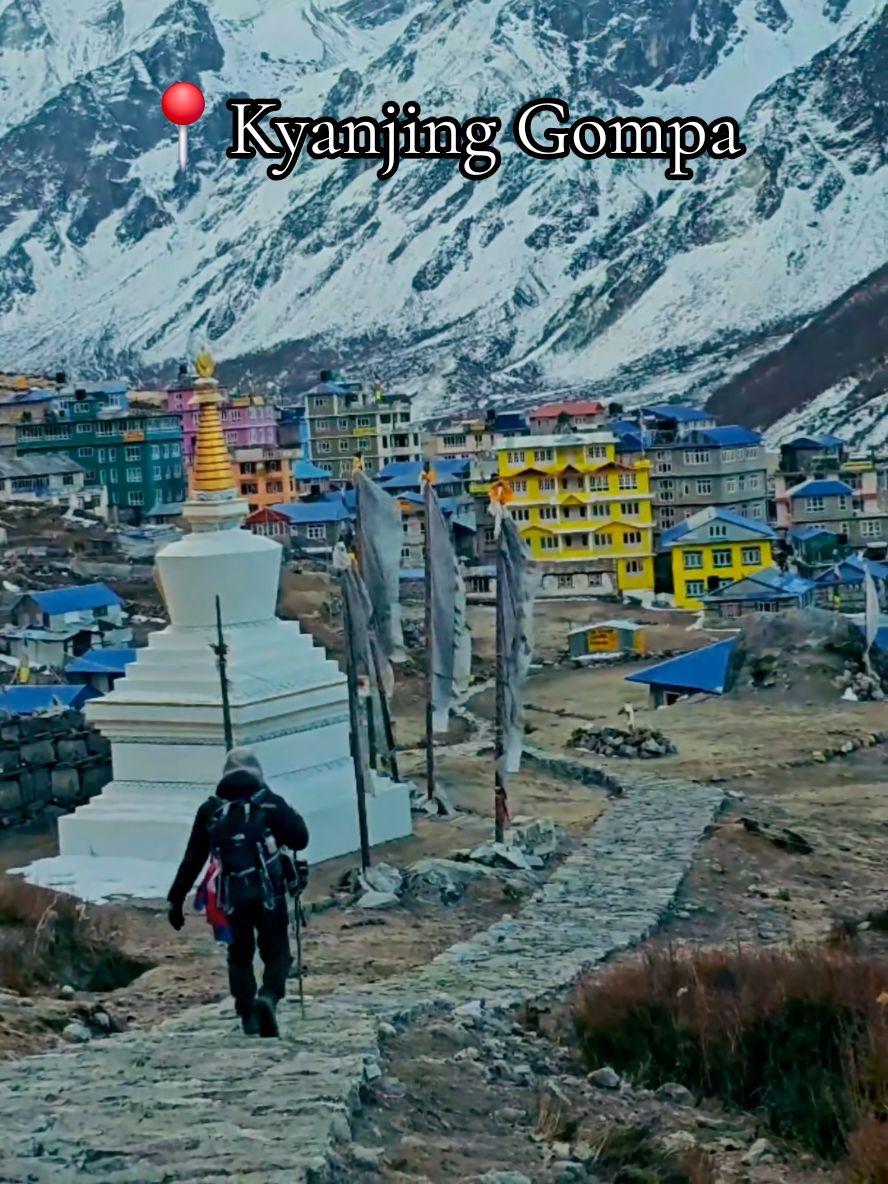 Breathtaking Kyanjin Gompa on the Langtang Trail!  #langtangtrek #traveltiktok #fyp #foryoupage #adventurenepal🇳🇵🇳🇵🇳🇵 