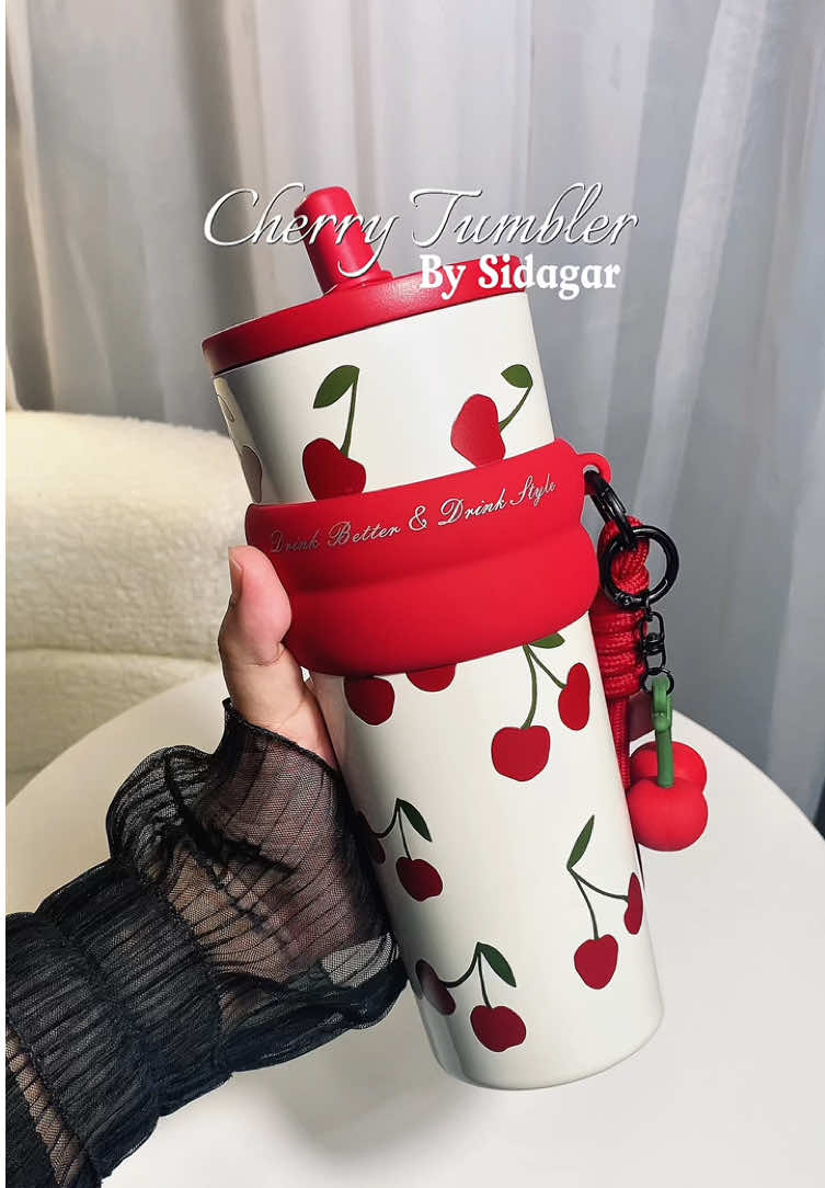 My cherry🍒tumbler by Sidagar,, free charm #tumbler #tumbleraesthetic #tumblerviral #sidagar 