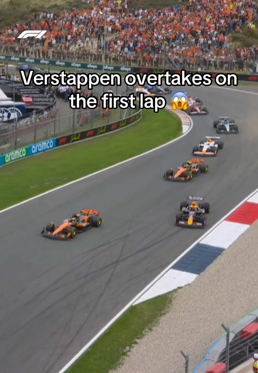 max wasted no time making his move 😮‍💨 #f1 #dutchgp #maxverstappen #landonorris #Motorsport 