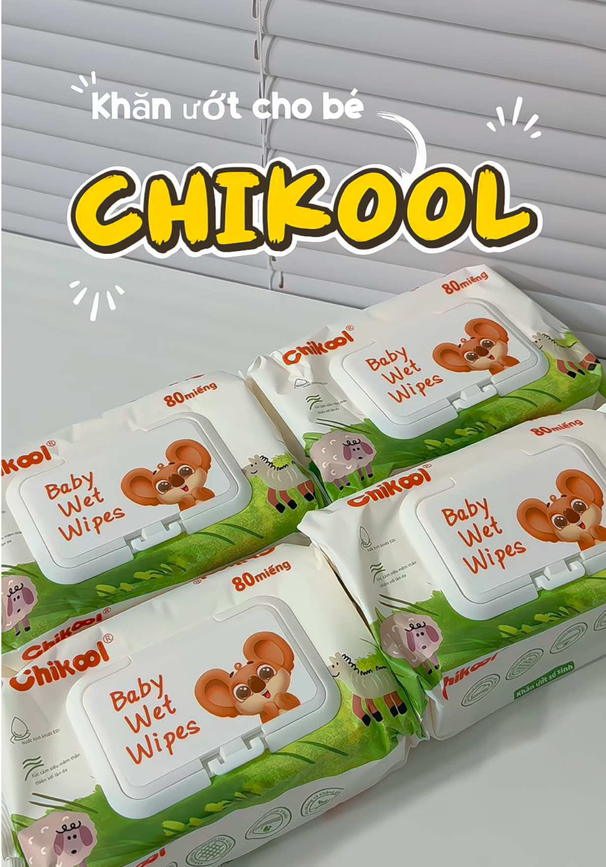 Khăn giấy ướt cho bé của nhà Chikool, an toàn dịu nhẹ cho bé từ sơ sinh, tham khảo nhe các mom !! #chikool #khanuotchobesosinh #khanuotchobe #khanuotchikool #mebesang 