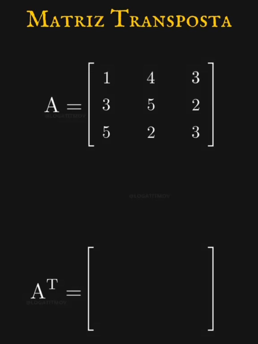 📢 Matrizes vem aí  Vamos ter uma aula sobre álgebra linear a pedido dos estudantes. Vamos fazer uma aula ao vivo onde você irá aprender em tempo real, tirar dúvidas e aprender muito. 🧠📚 Já marque na sua agenda pra não perder esse aulão. Data: 04/09 - 20h às 21h20 #algebra #matriz #aula #live #alunos 