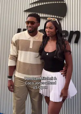 @Donovan Mitchell & @cocojones have been outside everywhere after getting engaged and we love it‼️❤️🖤#usopen   🎥: @New York Post Sports 