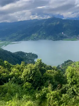 A beautiful view of Fewa Lake and Pokhara Valley as seen from the Peace Pagoda. Such a peaceful and breathtaking sight! #pokharavalley #fewalake #peacepagoda  #visitpokhara #hikingday  