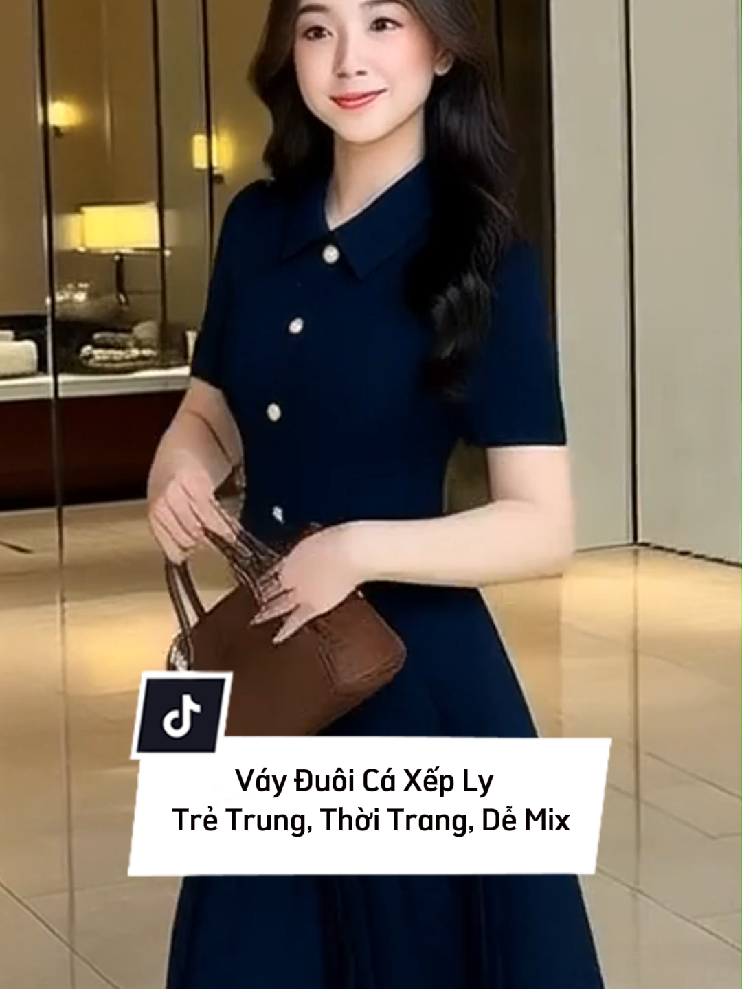 Tùng váy đuôi cá xếp ly, nàng mặc auto hack dáng 🌸 #damdep #vaynu #outfit #thoitrang #genzstyle