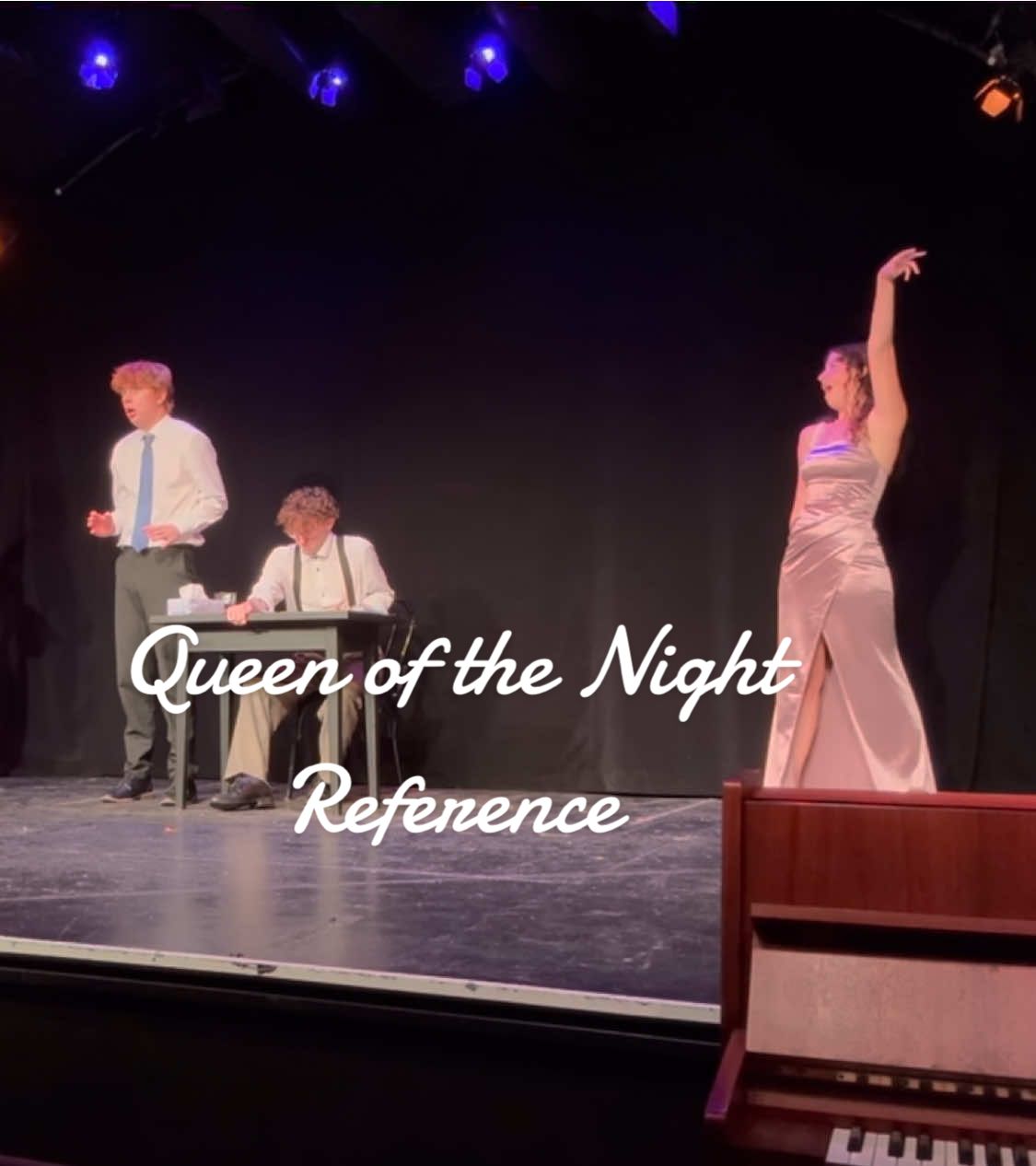 My big moment, wasnt expecting to see her! #playwithinaplay #queenofthenight #derschauspieldirektor #silberklang #opera 