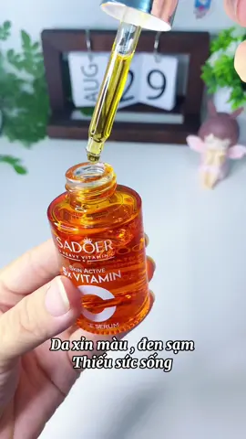 Ai đang trong tình trạng khô da, da xỉn màu, thâm sạm hãy trải nghiệm serum vitaminC Sadoer này đi. Hôc trợ sáng da đều màu. Và giúp giảm thâm sạm đó #nanune🦋 #xuhuong #serumvitaminc #sadoervitaminc #sadoer 