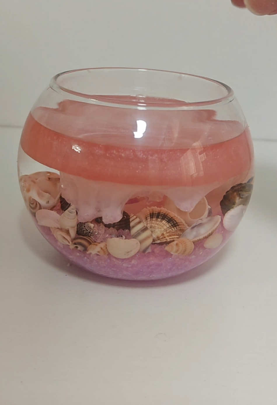 pink water candle #asmr #pink #candle #candlesoftiktok #watercandle #diycandle #oceancandle #giftideas #DIY #handmade #handmadegifts #candlemaking #satisfying #aesthetic #homedecor #sea #fyp 