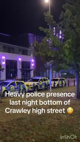 Heavy police presence last night bottom of Crawley high street 😳  #police #crawley #incident #policepatrol #crime 