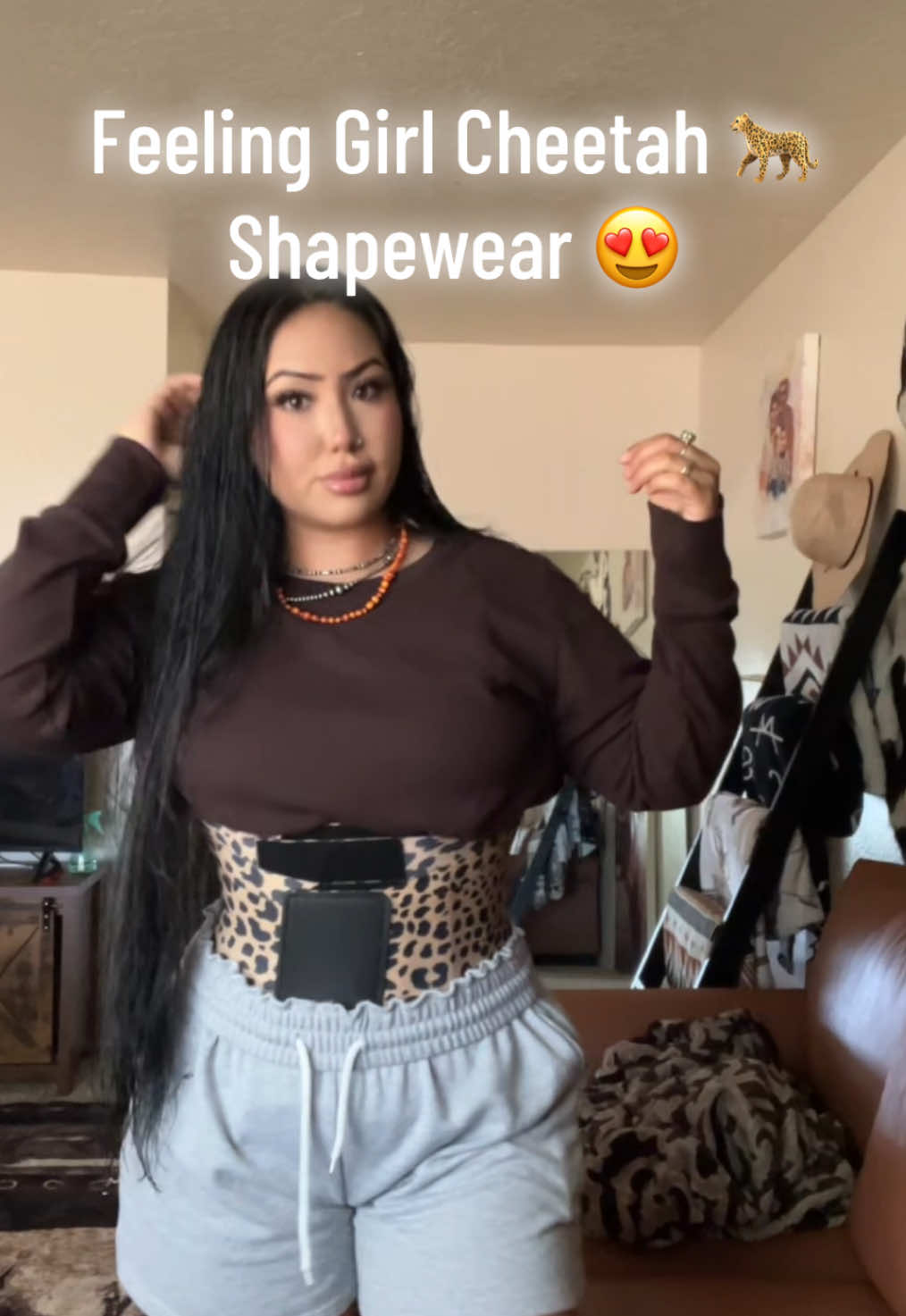 HONESTLY OBSESSED 😍 sizing down soon 🐆🧡 update will be posted in 2 weeks ! @FeelinGirl LLC  #feelingirl #feelingirlshapewear #cheetahprint #greeleyco #colorado 
