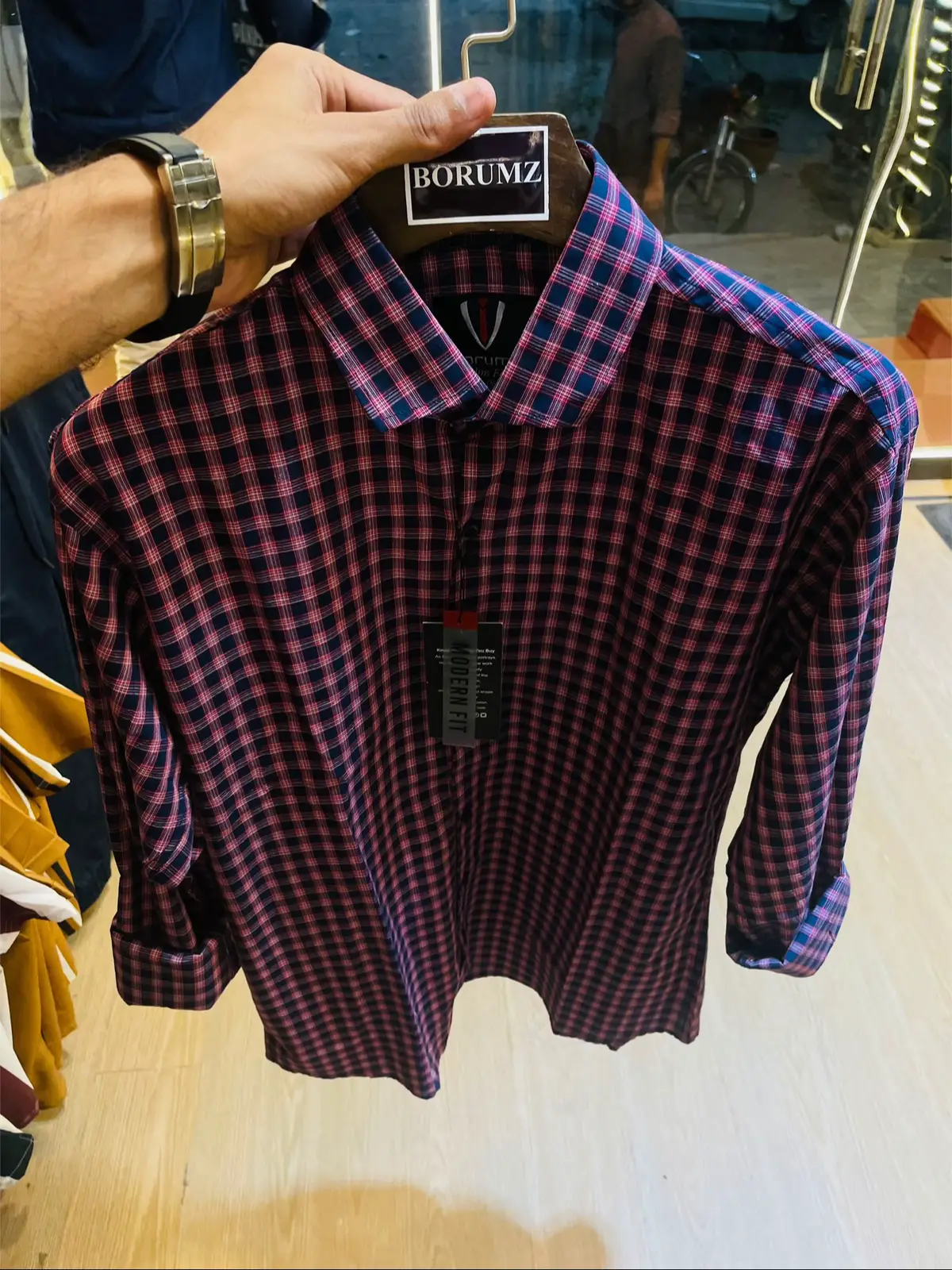 Thai check  Size:S-M-L-XL Contact for online order WhatsApp 03363086344 BORUMZ MENS WEAR FF:25 first floor uff:178 second floor madina city mall near zainab market Karachi BORUMZ CLOTHING STORE  Opposite soneri bank near javed nehari 