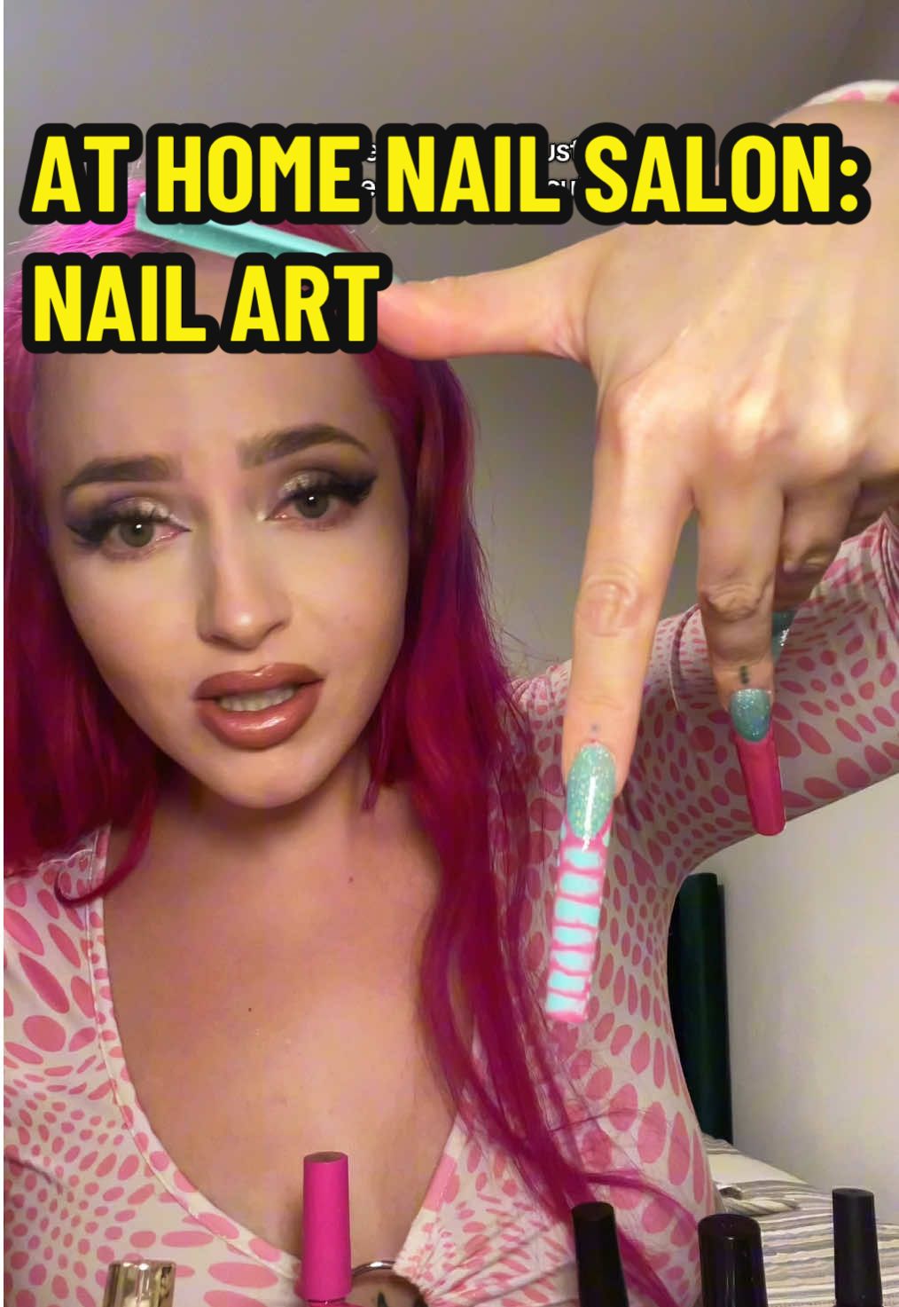 Replying to @Sarah @Loveybeautylounge vials at home nail salon: let’s do nail art together 💅🏻 #nails #nailart #naildesign #athomenails #diynails 