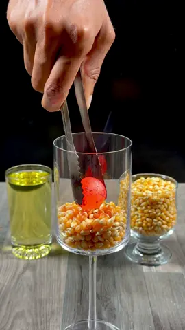 Making Popcorn With 1000°C Red Hot Metal Ball #rhcb #Oddlysatisfying #usa_tiktok🇺🇸 #uktiktok #asmr 