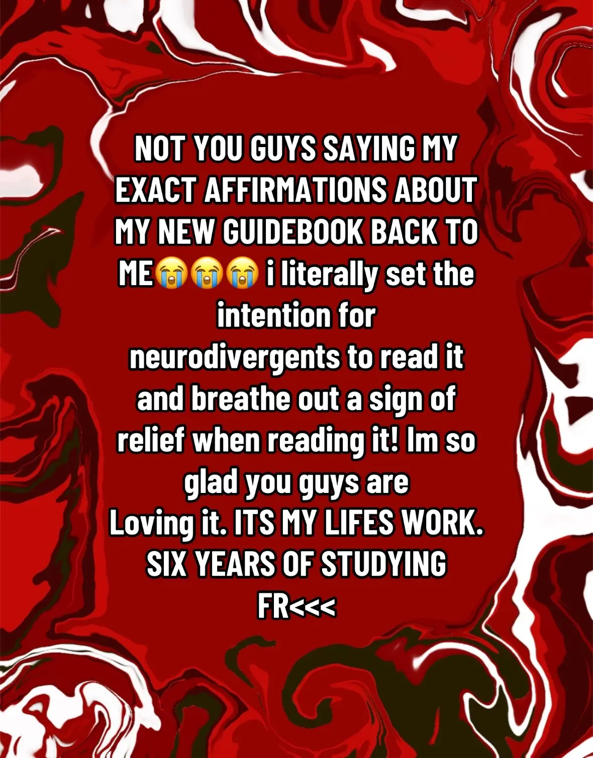 I love you guys so much. Thank you for seeing the heart and soul I put into this! This new one took me four months to create- I spent so much time drawing some of the art work in it- and re reading it making sure it explained any question your neurodivergent Brain could ask. I’m genuinely so fucking proud of it and believe if you’re struggling with manifesting being neurodivergent YOU WILL NOT AFTER THIS. That’s a bet. LOVE YOU mwah  💋 #manifestation #manifesting #manifestingmethods #manifestabundance #manifest #manifestingmoney #foryou #foryoupage #fyp #fypシ 