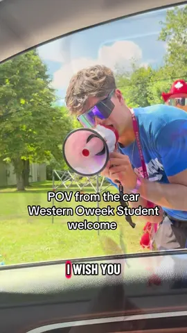 POV from the car for Western Oweek student welcome. First years out the car!  Frosh week #western #oweek #uni #froshweek #westernuniversity 