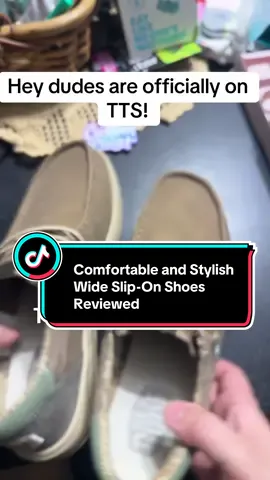 We talk about a new, nicer pair of slip-on shoes from a brand. They have a durable, hard sole instead of a soft one, and a little bump for the toes. The shoes come in a wide size and are selling out quickly. They can be worn with jeans or slacks, and are featured on TikTok. Viewers are encouraged to grab them while they're on sale. @HeyDude  #tiktokshoplabordaysale #tiktokshoplaborday #heydude #heydudeshoes #summersales 