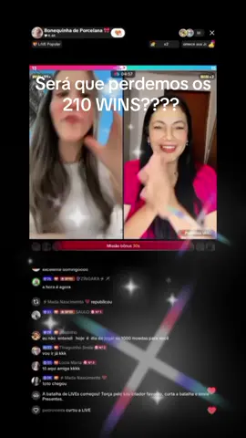 Será que levaram nossos 210 wins????  Claro que nãooo ! Foram 3 batalhar pra perder os wins, eles queriam ficar comigo, eu sei ! Kkkkk. Quero agradecer a todos que participaram e que subiram de nível nessa live ! Gratidão por tudo seus Pilantrinhas ! ❤️❤️