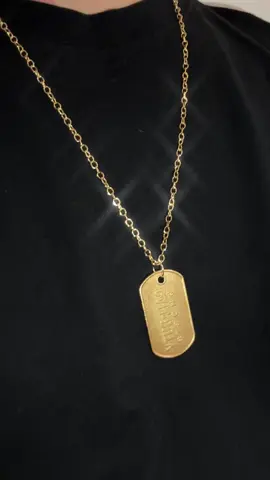 There is no golden dog tag that men can refuse 🤩, limited-time discount #necklace #Laborday #goldnecklace #dogtag #gift #IDtags 