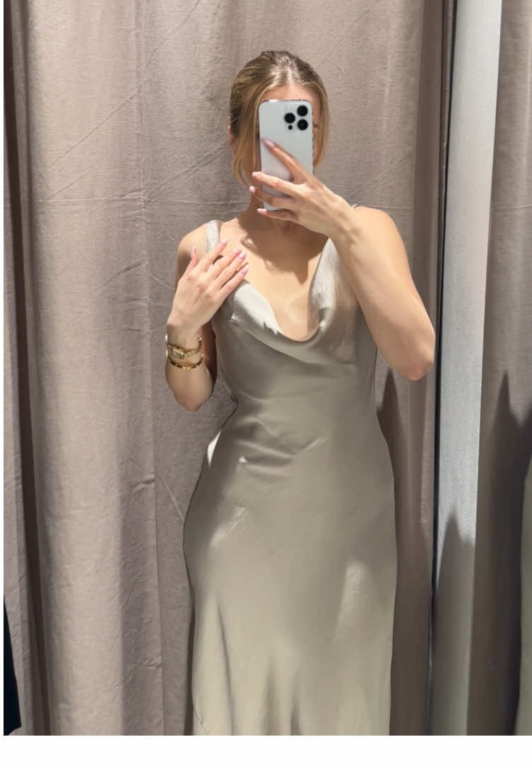 Perfect summer satin dress #creatorsearchinsights #summerdress #satindress #maxidress @ZARA 