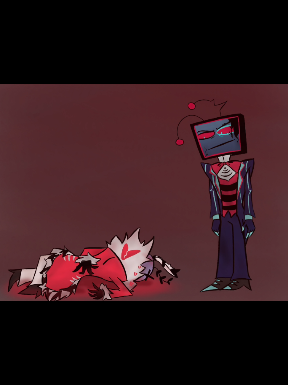 /JOKE I was bored! NOT CANON  #voxhazbinhotel #hazbinhotel #s2 #valentinohazbinhotel #staticmoth 