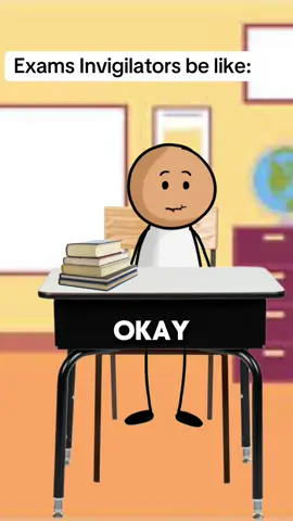 Exams invigilators be like: #classroom #exams #animations #jeff 