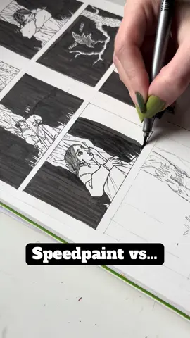 one is satisfying and the other is relaxing #speedpaint #comicpage #inking 