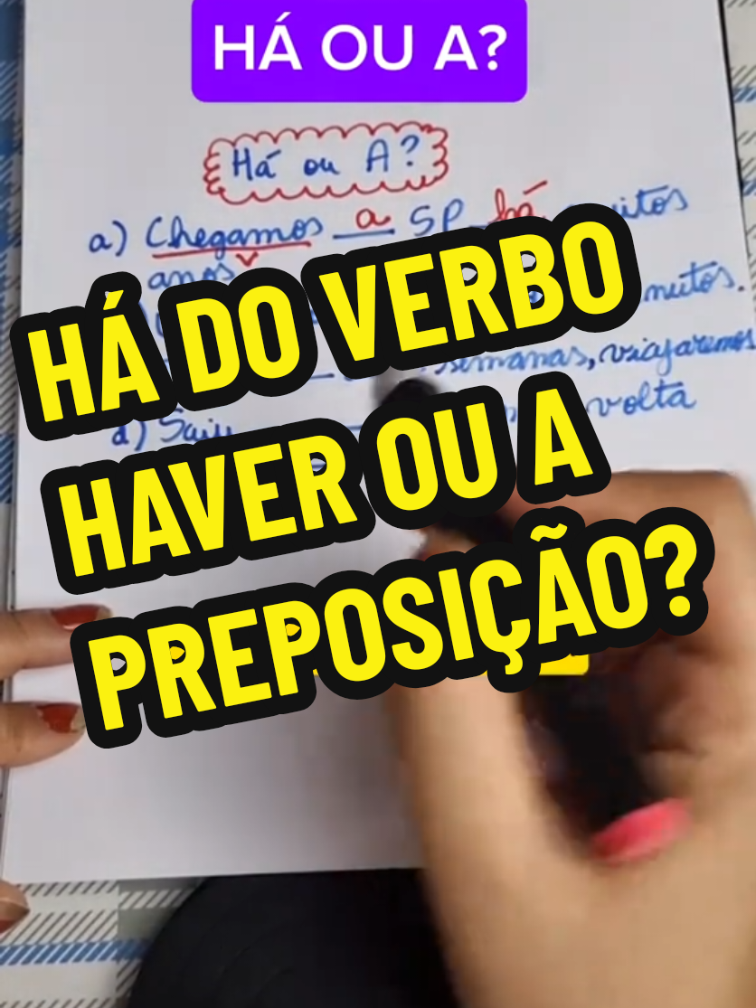HÁ DO VERBO HAVER OU A PREPOSIÇÃO? #creatorsearchinsights #auladegramática #gramática #portuguêsnotiktok #háoua 