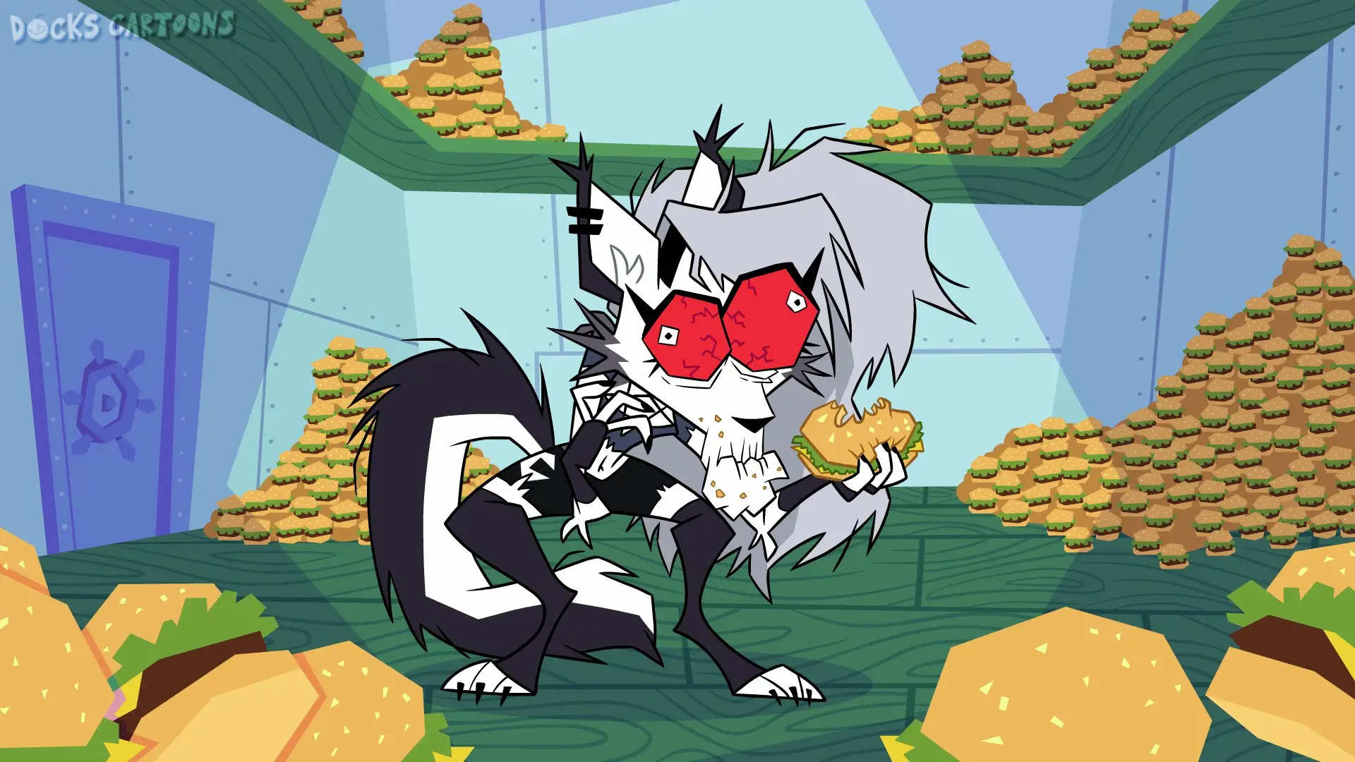 Loona ate to many krabby patties  #helluvaboss #loona #furry #vivziepop #spongebob #krustykrab #crossover #collab #art #digitalartist #fanart 