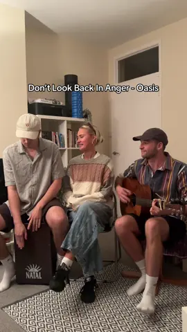 A classic, but a goodn 🤭⭐️ we hope you enjoy! ##acousticcover #folkband #oasis #singing #dontlookbackinanger 