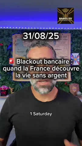 🚨 Blackout bancaire : quand la France découvre la vie sans argent 💳⚡ Samedi 30 août 2025, à 17h précises, des millions de Français se retrouvent privés de leur argent. Cartes refusées. Distributeurs bloqués. Guichets hors service. Un simple bug ? Ou une répétition générale avant la disparition du cash et l’arrivée de l’euro numérique ? Cette vidéo dévoile pourquoi supprimer les espèces, c’est supprimer la liberté, et comment un blackout bancaire pourrait transformer la société en un gigantesque camp numérique. Sommes-nous en train d’assister aux premières étapes d’un Grand Reset… ou d’une libération forcée du système financier mondial ? 👉 Payer en espèces, c’est rester libre. 👉 Préparez-vous : la question n’est pas si… mais quand. #Blackout #banque #PanneBancaire #EuroNumérique #Cash            