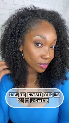 Water Jerry Curly clip-in hair extensions from @curlsqueen on a ponytail!  • Hair: 3c/4a - 20 inches   Watch full YouTube Tutorial & Review on my channel Miss Khrissy  •  #curlsqueen #curlyhairclipins #clipins #clipinsinstall #clipinsfornaturalhair #clipintutorial #hairtutorial 