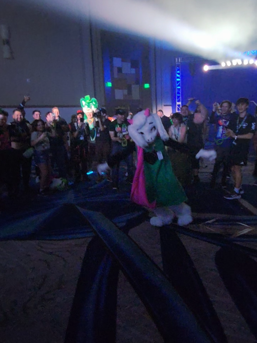 ralsei going crazy in the dance circle angle 2 #megaplex #deltarune #furry 