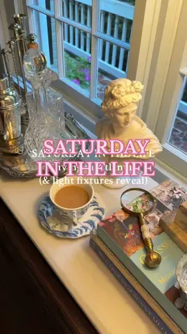 the tulip chandelier in the dining room just felt right 🥹 a sweet first Saturday in our new house #atlanta 