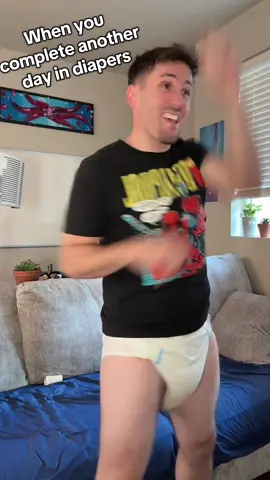 Me when I make it through the day with dry pants, a dry bed, and all the diaper changes needed without shame.  Not too bad. 😎 #diaper #diapers #adultdiaper #adultdiapers #thediaperdynamo 