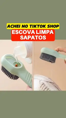 Escova Limpa Sapato Tenis Boné Roupa com Dispenser Reservatorio Sabão Liquido Sabonete #escova #tennis #tiktokshop #tiktoklive #livehighlights 