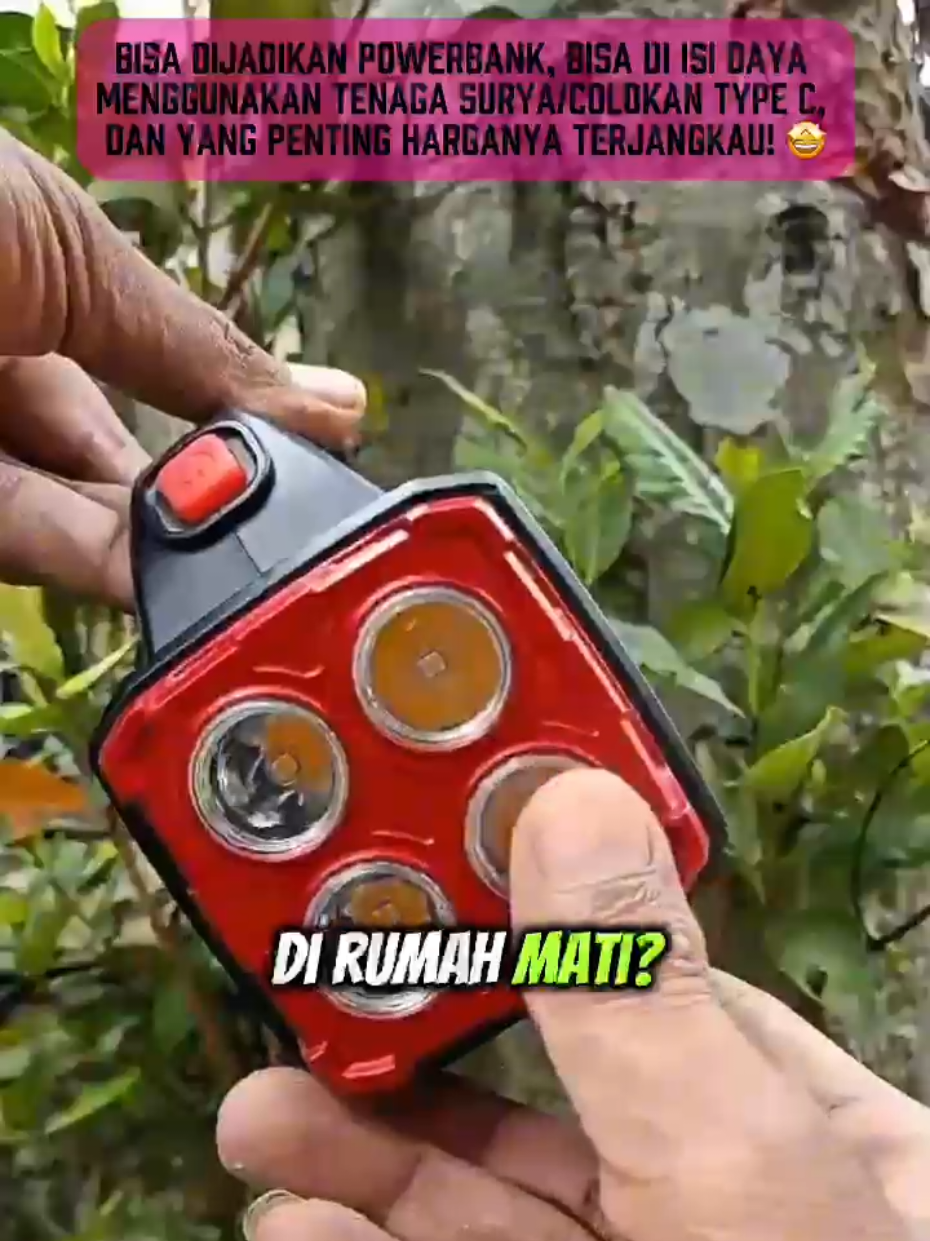 Senter Surya LED Super Terang Jarak Jauh Waterproof Rechargeable USB & Surya – Powerbank Lampu Emergency Outdoor.  Yuk Chekout! , Stock Terbatas. #SenterLEDTerang    #LampuEmergency  #LampuCamping    #SenterSuryaUSB  #LampuPowerbank    [DISCLAIMER: Harga Sewaktu-waktu Bisa Berubah]