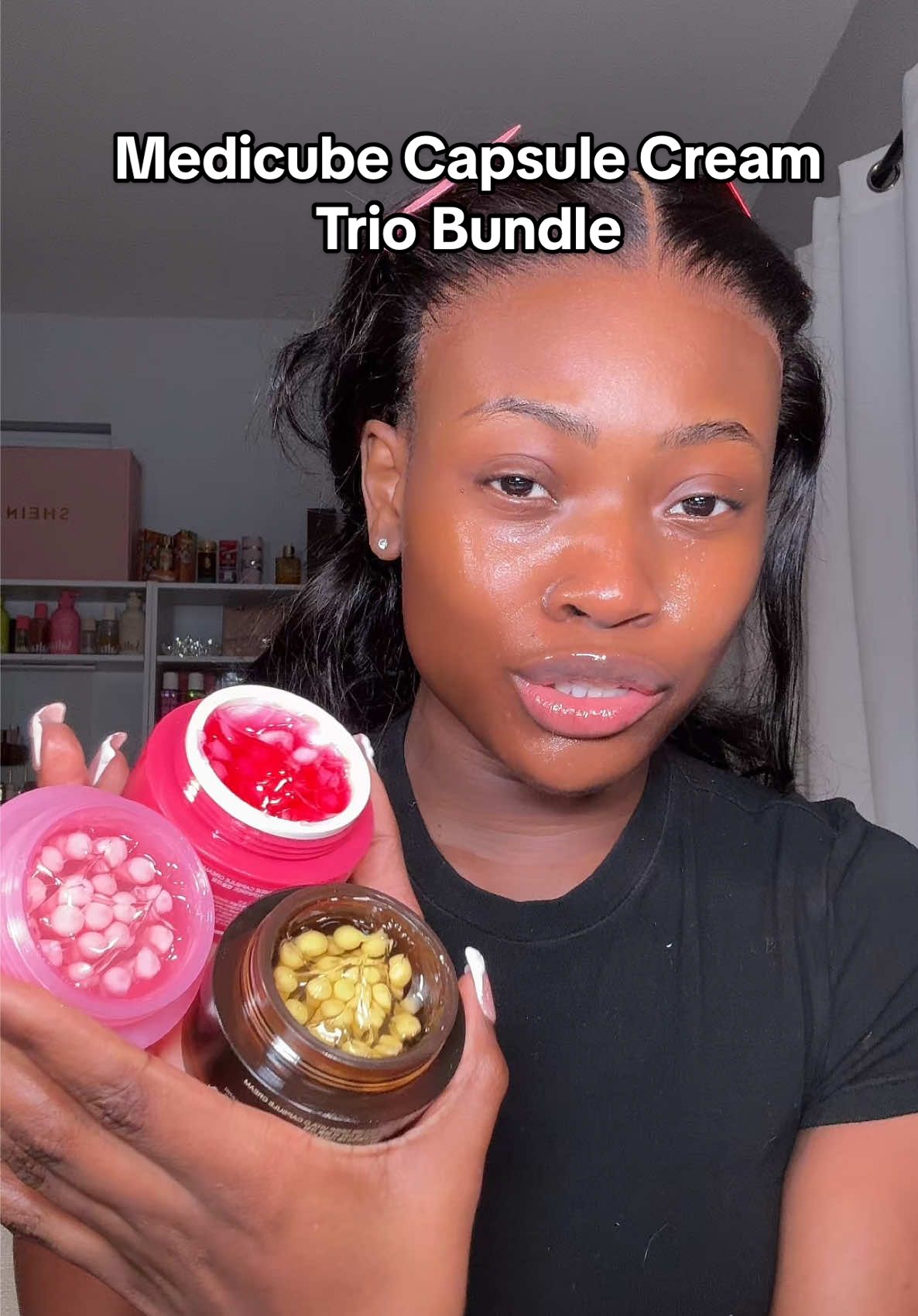 Medicube capsule cream different skin problems Medicube Capsule Trio has niacinamide, PDRN, & vitamin C in one powerful skincare set 🩷💛❤️ #medicube #medicubecapsulecream #capsulecreams #rushtok2025 #TikTokShopLaborDaySale 