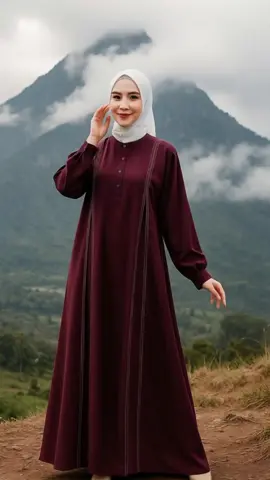 Nabila Dress Gamis Wanita Muslim simple elegan #fashion #fashiontiktok #fashionstyle 
