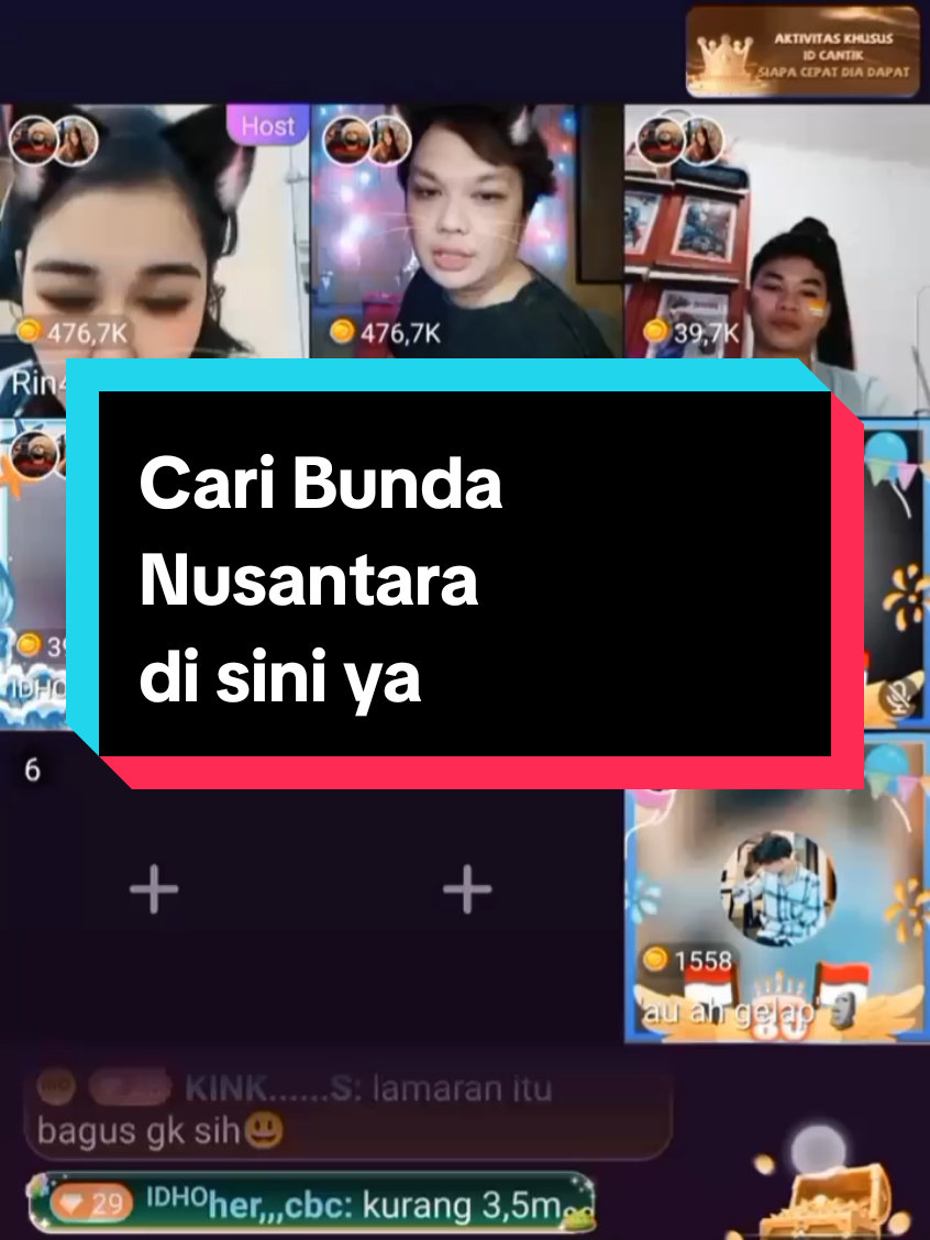 Untuk Sementara yang mau cari bunda Nusantara... bisa cari di aplikasi ini ya :  m0m0 L!ve ID : 4128949 Mak Ayam semoga cepat kembali TikTok Live ... agar kita bisa bersua kembali... #LiveStory #LiveIncentiveProgram #PaidPartnership #tiktoklive #momo 