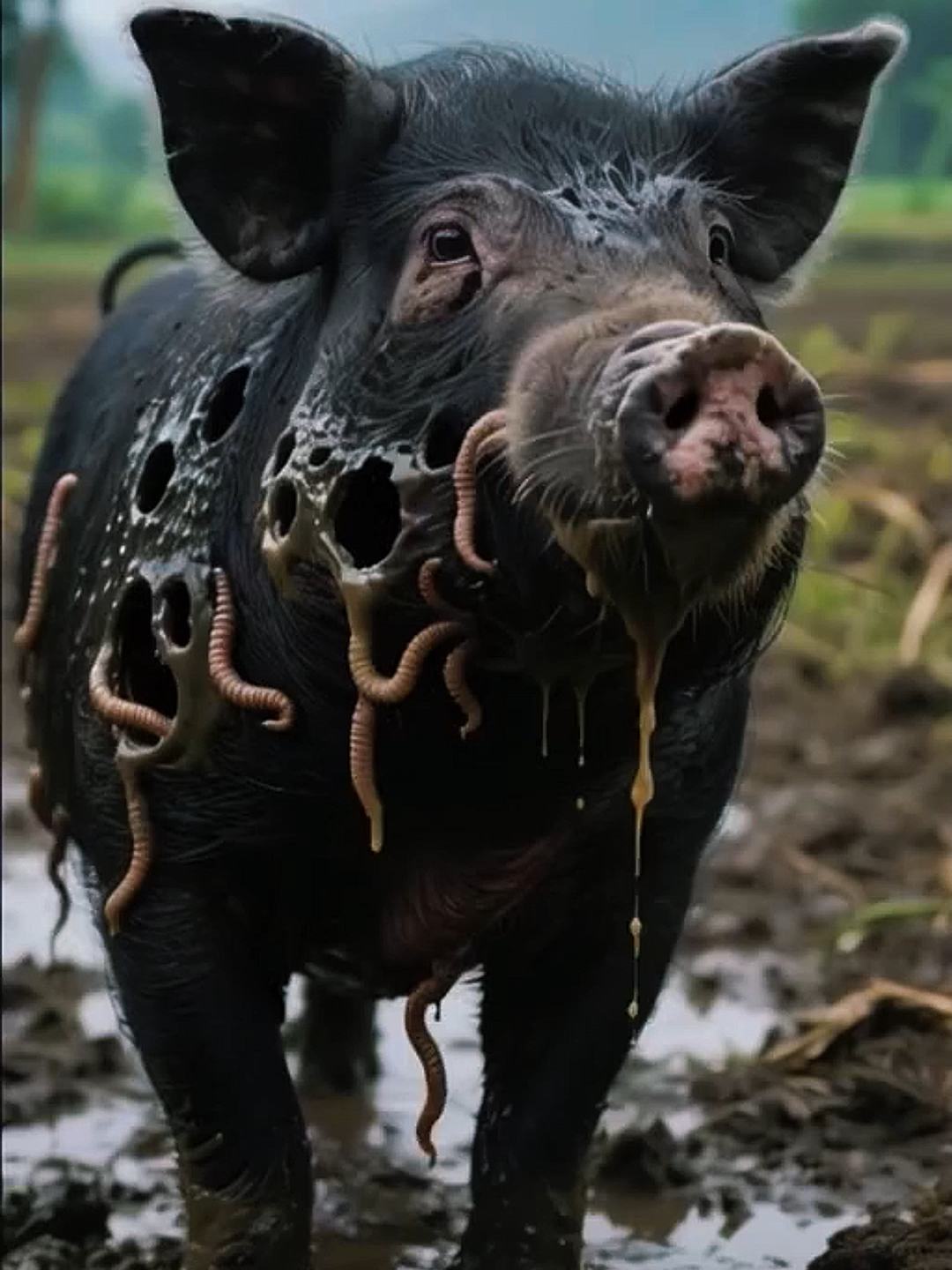 “Creepy pig nightmare 🐖⚠️” #CeritaLembur #AIVideo #DisturbingContent #Trypophobia #OddlyTerrifying