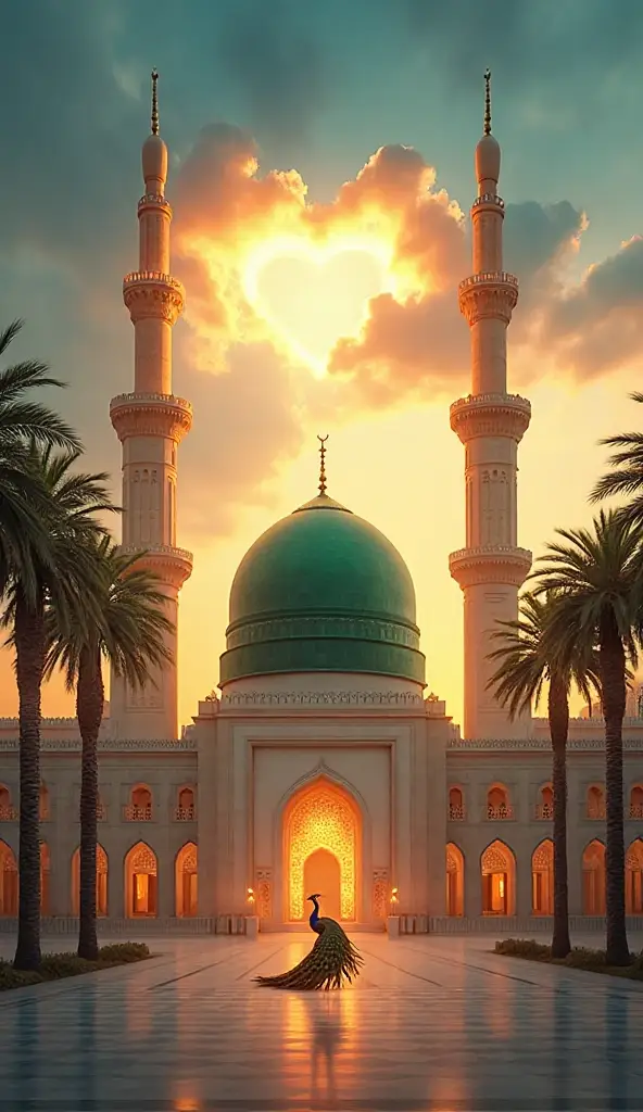 madinah munawra Madinah, the City of the Prophet, shines bright A beacon of faith, where Islam's history takes flight The Masjid an-Nabawi, a mosque of grandeur and might Where the Prophet Muhammad's tomb is a sacred sight The city's streets are lined with date palms, green and tall A tranquil oasis, where faith and peace enthrall Madinah's rich history and heritage are palpable and real Madinah's rich history and heritage are palpable and real A place where Muslims from all over the world come to feel The city's warm hospitality and welcoming smile Make it a place of pilgrimage, worth traveling a long while