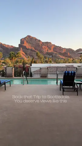 My favorite view as an Arizona Resident: Camelback Mountain from the Joya Spa pool at Omni Montelucia in Scottsdale 🔥 book they the pinned location #TikTokGoStay #omnimontelucia #JoyaSpa #camelbackmountain #scottsdale 