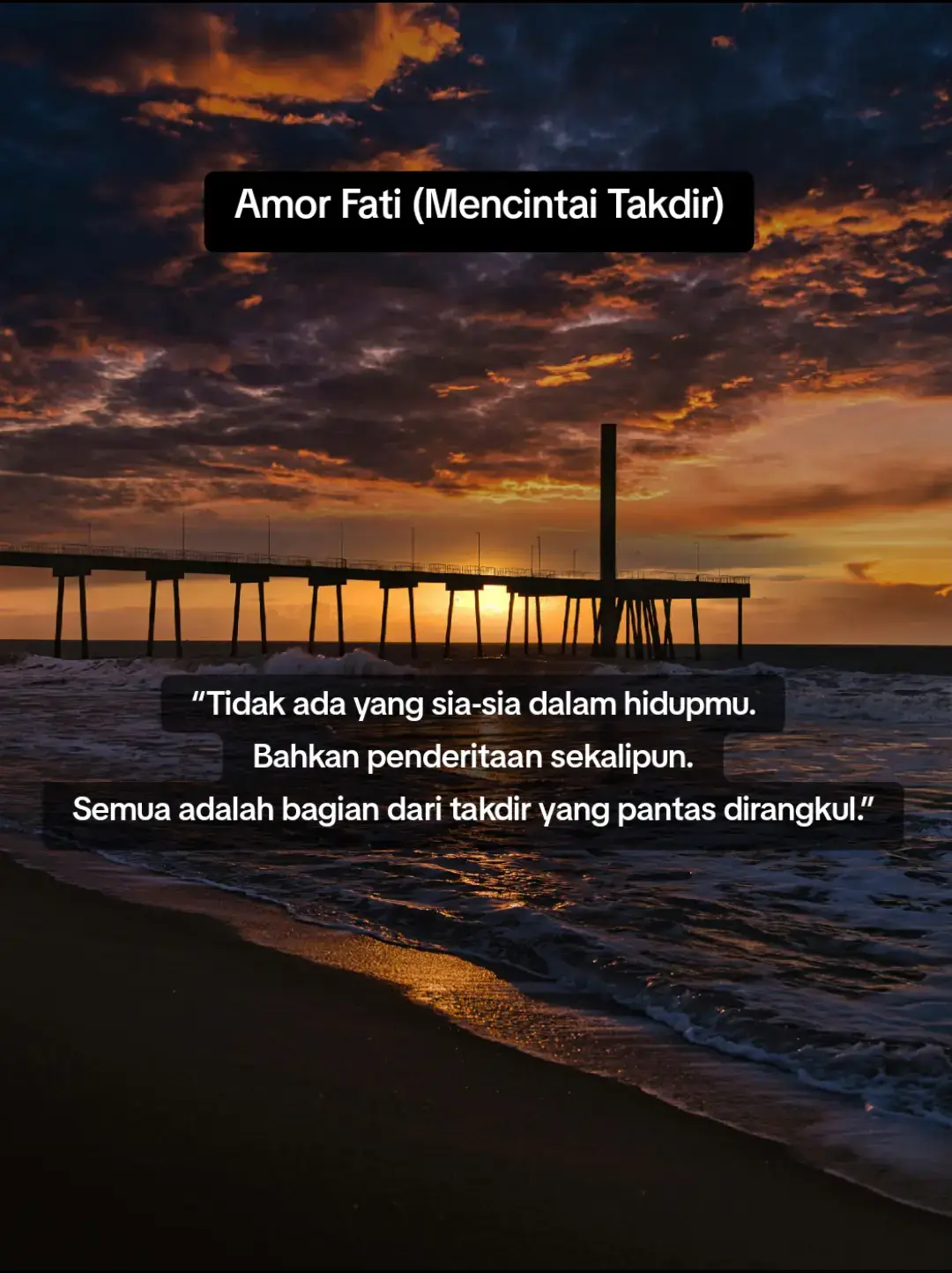 Amor Fati bukan sekadar menerima, tapi mencintai. Bukan hanya berdamai dengan kenyataan, tapi merangkulnya dengan lapang dada. Segala yang terjadi padamu—indah atau pahit—adalah bagian dari perjalanan yang menjadikanmu utuh. 🌌✨ #stoikisme#amorfati#innerpeace#mindset#fy 