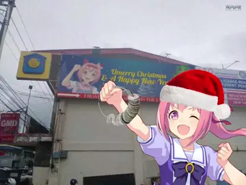 Haru Urara wishing everyone a Happy Christmas and Merry New Year.🐴🎄 | #umamusume #memes #umamusumeprettyderby 