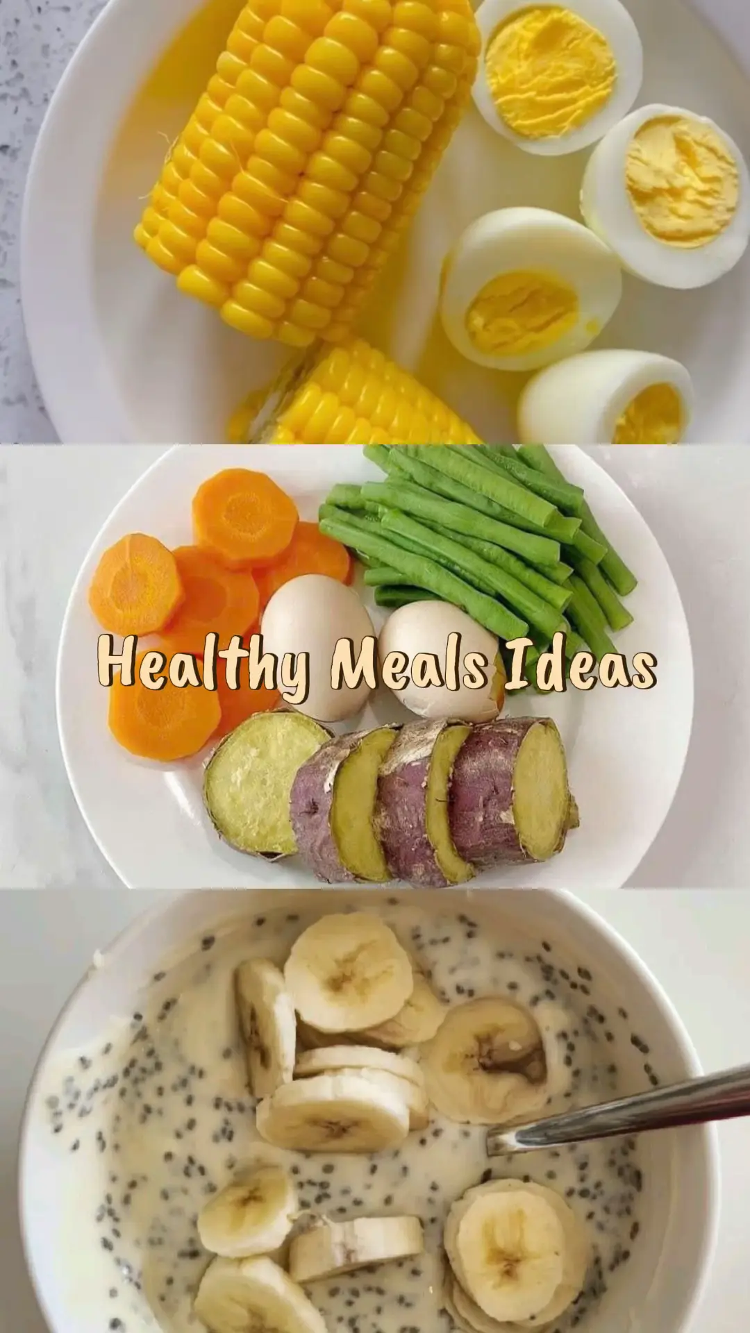 No frying just boiled & steamed healthy meals ideas🥦🌽. Less oil is much healthier🥰🥗 More on carbs meals.🥔🍠 #fyp #healthymealideas #cleaneating 