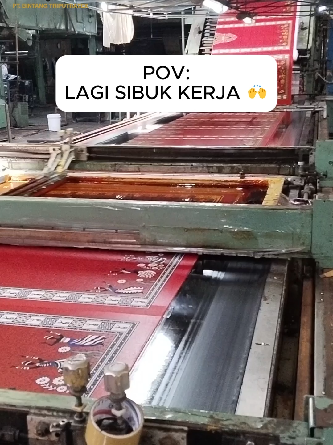 Lagi sibuk kerja bikin batik printing... #batikpekalongan #batikmodern #pov #asmr #fypツ