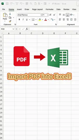 How to import a PDF into Excel!How to import a PDF into Excel!#excel #exceltips #exceltricks #exceltutorial #spreadsheet 