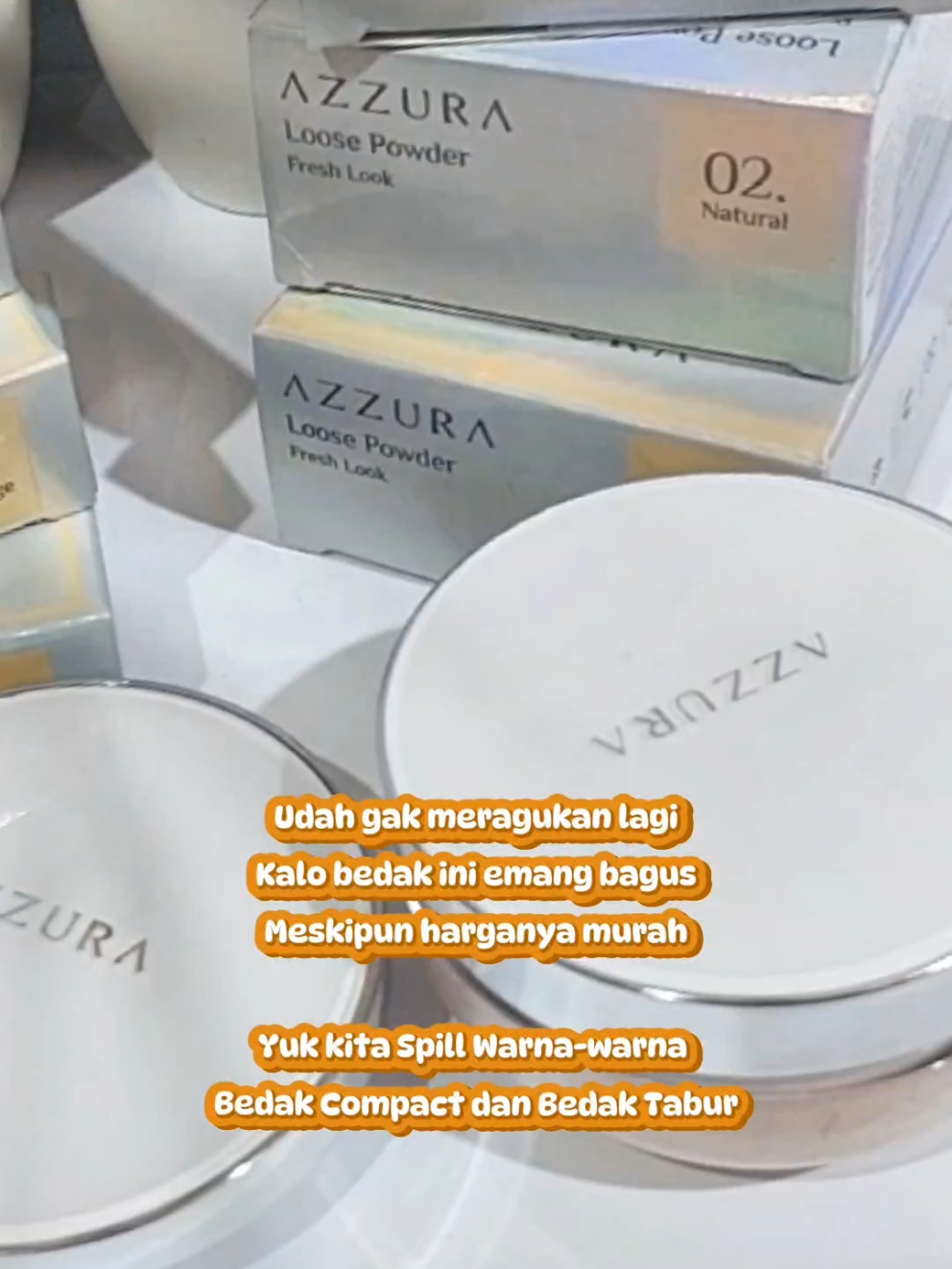 Membalas @itsmelina.13  Terima kasih kak untuk testimoninya 😍🤗 Udah gak meragukan lagi Kalo bedak ini emang bagus Meskipun harganya murah Yuk kita Spill Warna-warna  Bedak Compact dan Bedak Tabur #bedaktabur #bedakcompact 