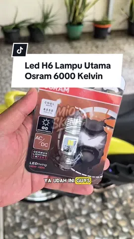 Lampu Led H6 Osram. PNP ke motor mio tanpa perlu fullwave bisa arus AC dan DC. Cahayanya sudah 6000 kelvin putih warm dan terang. Lampu LED Osram ini ga bikin aki drop jadi lebih awet juga di aki. #ledh6 #ledosram #leadheadlamp #osram 